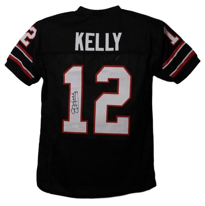 Jim Kelly Autographed Houston Gamblers XL Black Jersey JSA