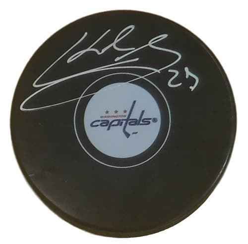 Karl Alzner Autographed Washington Capitals Hockey Puck JSA