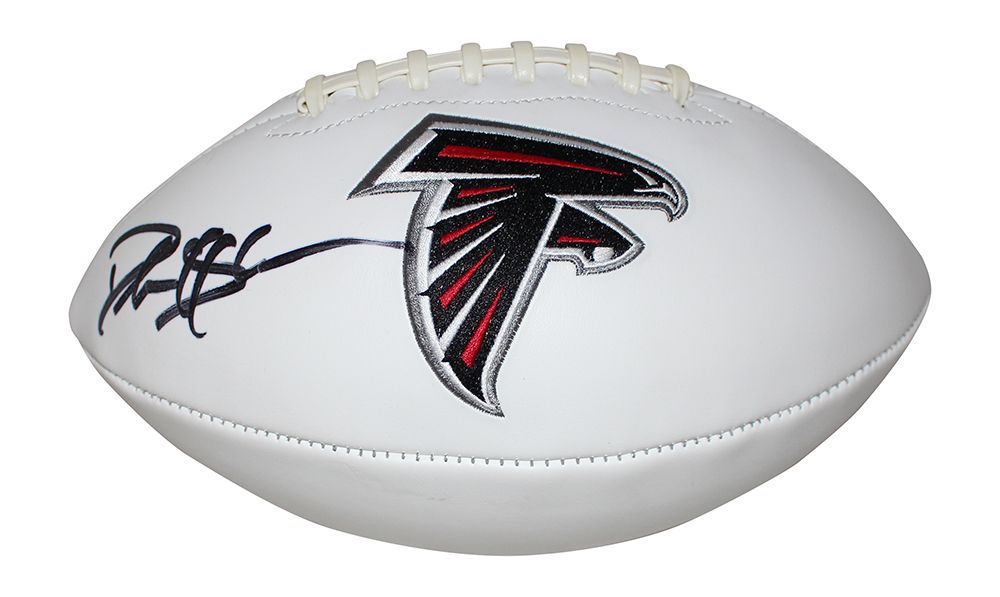 Deion Sanders Autographed/Signed Atlanta Falcons Logo Football BAS