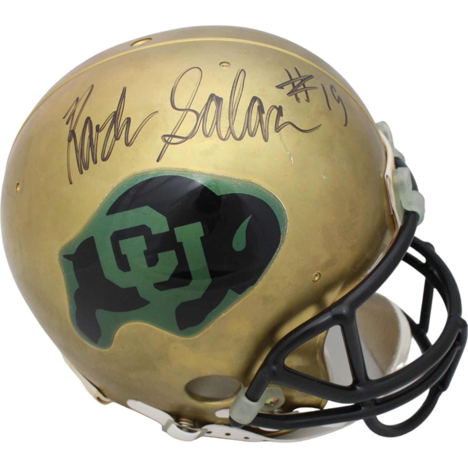Rashaan Salaam Signed Colorado Buffaloes Custom Authentic Helmet BAS 44697