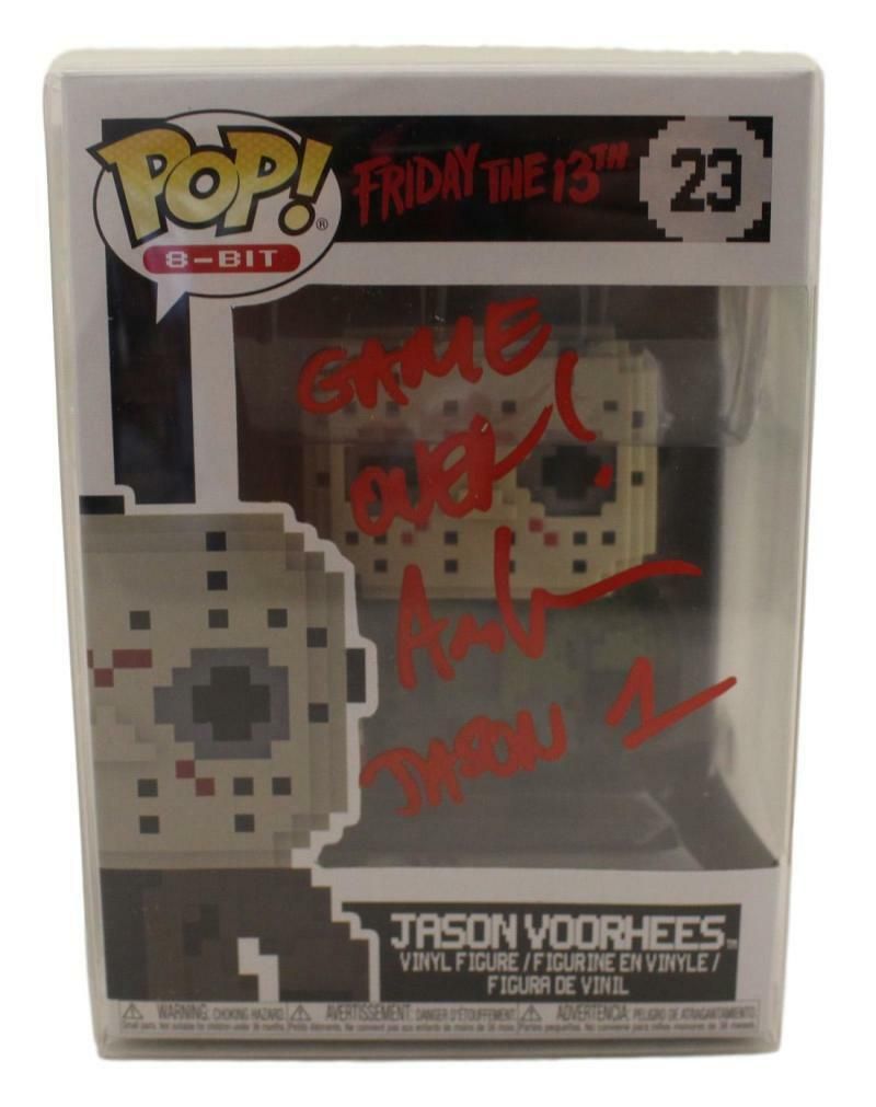 Ari Lehman Autographed Friday The 13th Jason Funko Pop 8 Bit Game Over in Red BAS