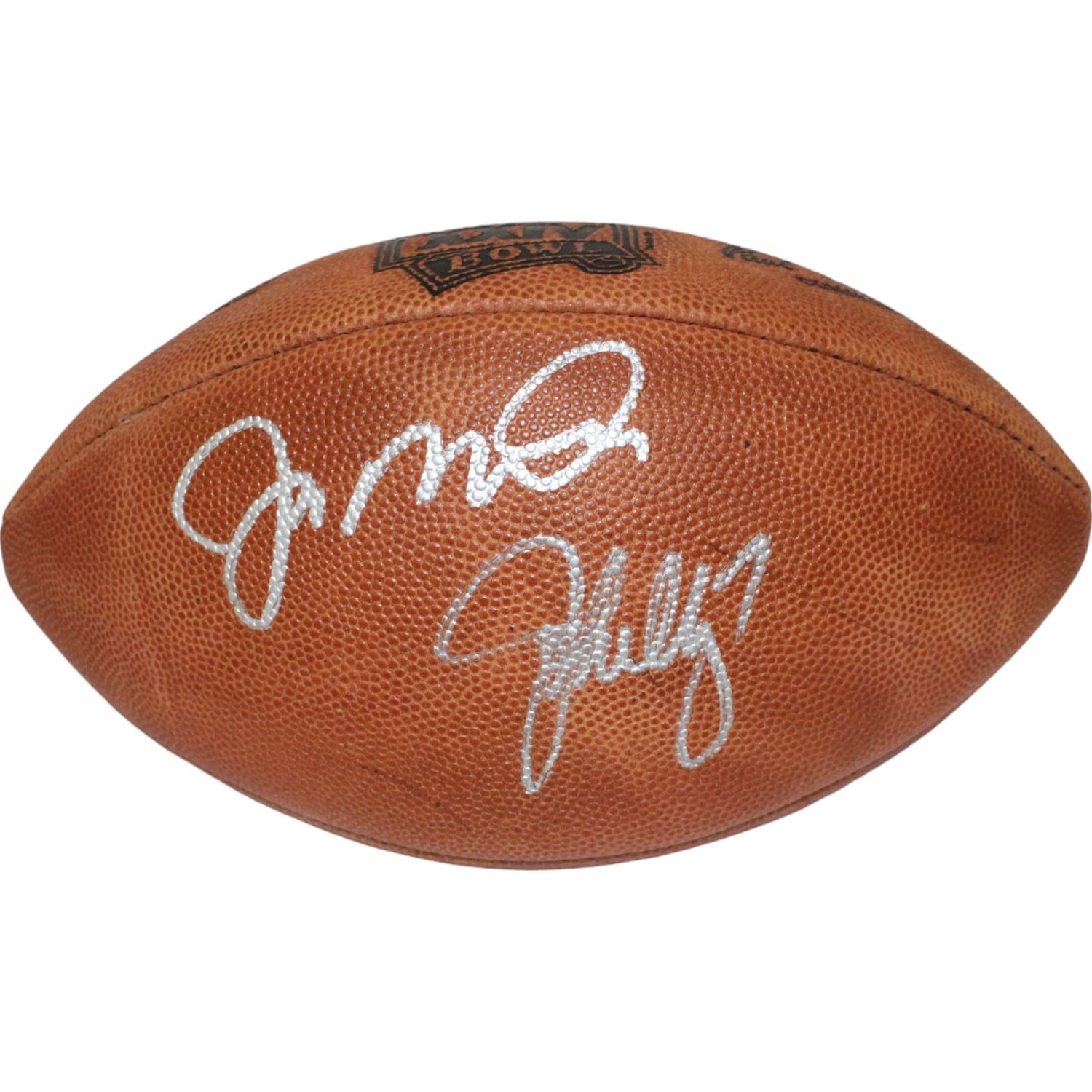 Joe Montana &amp; John Elway Signed Super Bowl XXIV Official Football BAS 44302