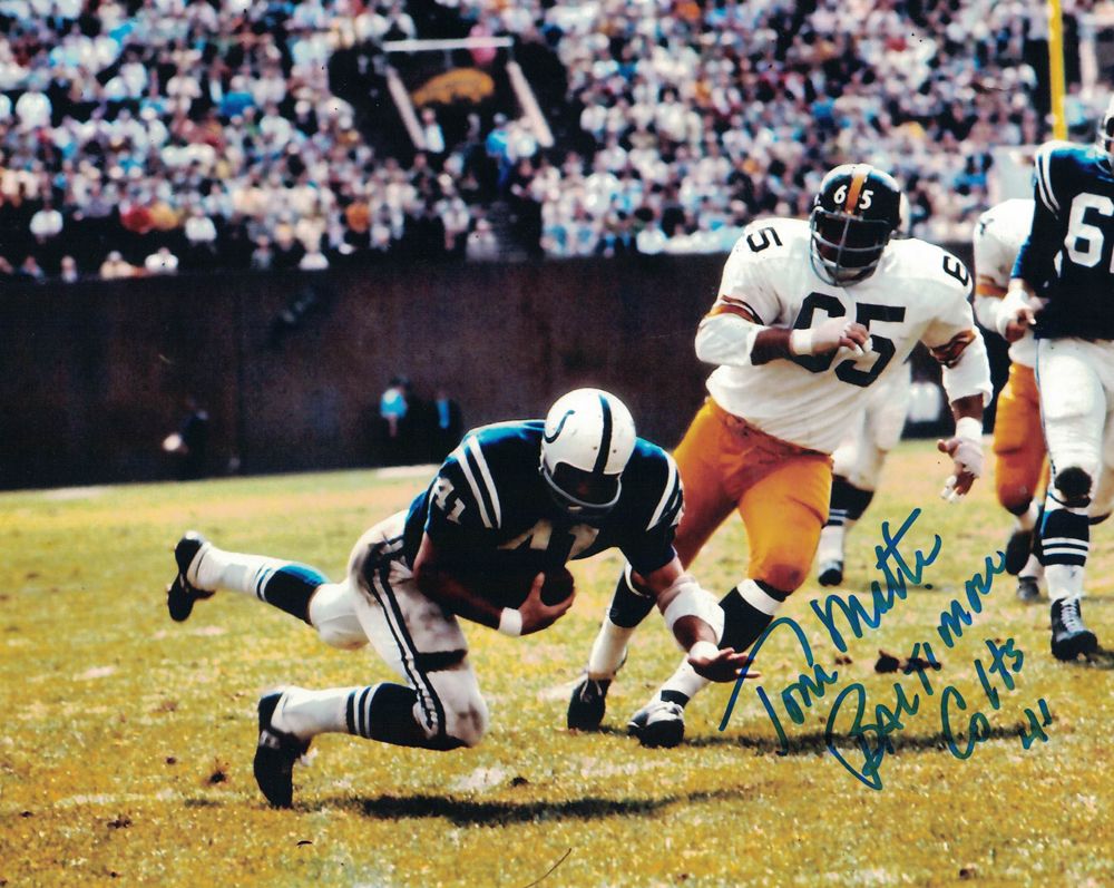 Tom Matte Autographed/Signed Baltimore Colts 8x10 Photo