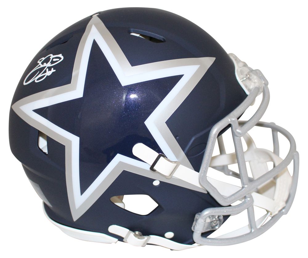 Emmitt Smith Autographed Dallas Cowboys Authentic AMP Helmet BAS