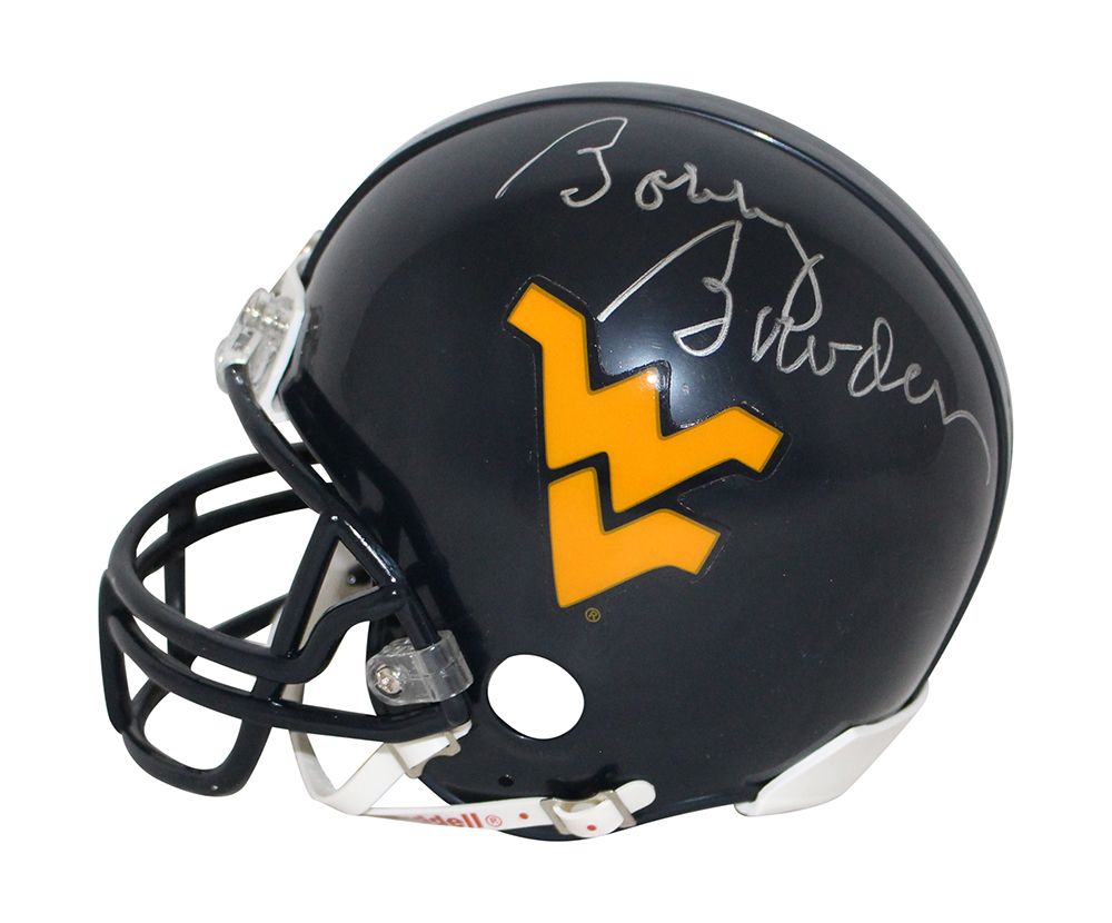 Bobby Bowden Signed West Virginia Mountaineers Mini Helmet BAS