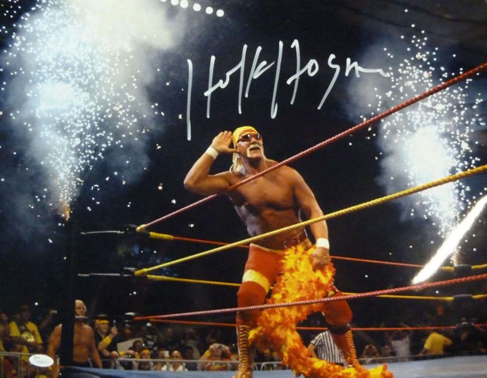Hulk Hogan Autographed 16x20 Photo (Fireworks) JSA