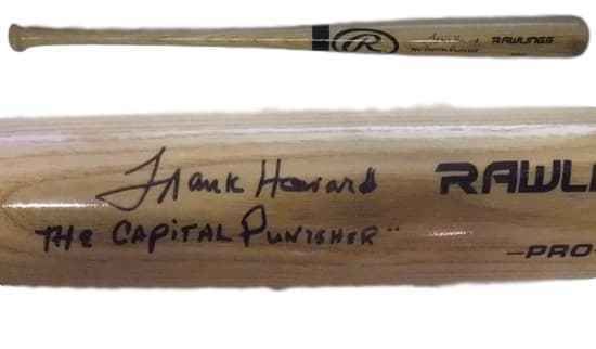 Frank Howard Autographed Washington Senators Blonde Baseball Bat Capital Punisher JSA