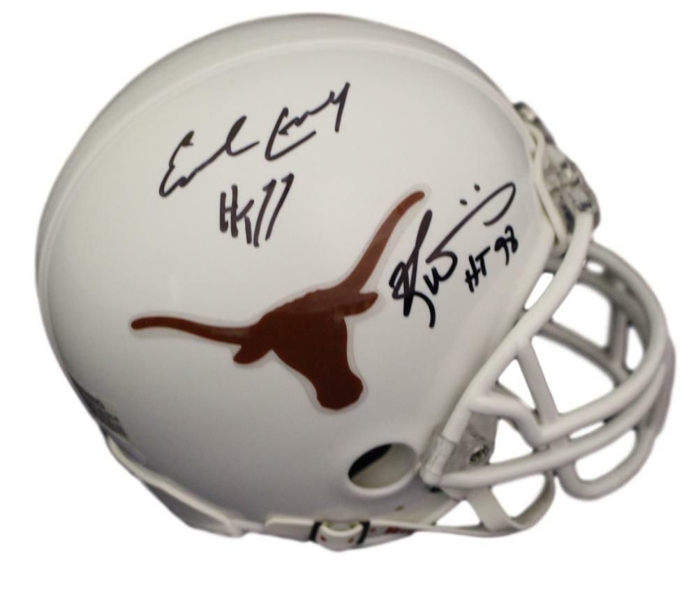 Earl Campbell &amp; Ricky Williams Autographed Texas Longhorns Mini Helmet HT JSA