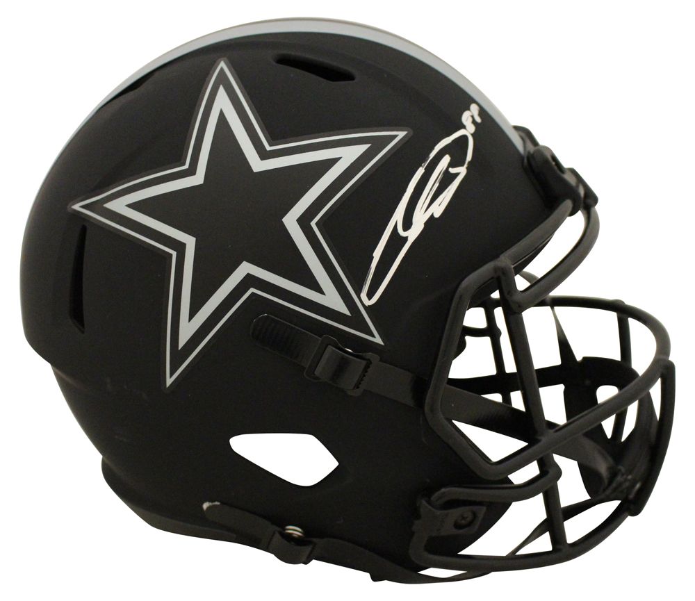 CeeDee Lamb Signed Dallas Cowboys Eclipse Speed Replica Helmet BAS