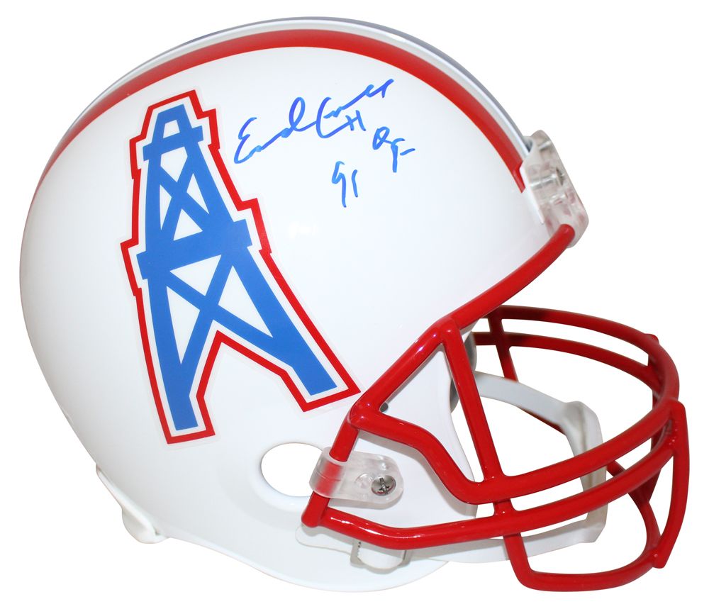 Earl Campbell Autographed/Signed Houston Oilers Replica Helmet HOF BAS