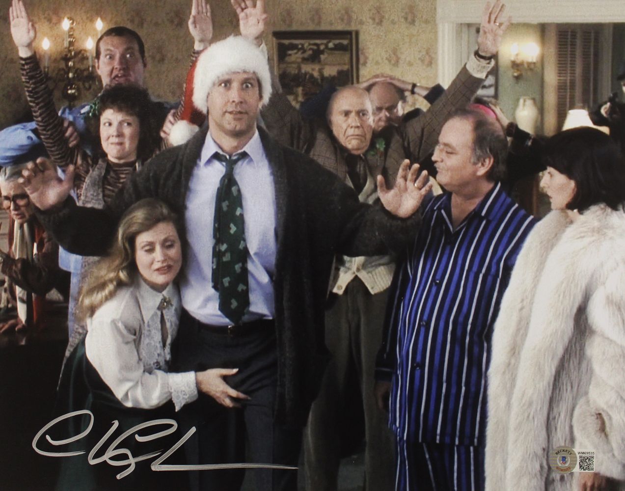 Chevy Chase Signed Christmas Vacation 11x14 Photo Clark Griswold BAS