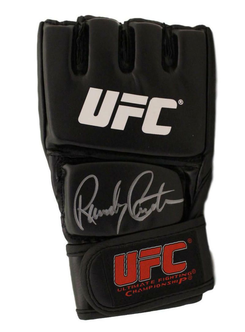 Randy Couture Autographed UFC Black Right Handed Glove BAS