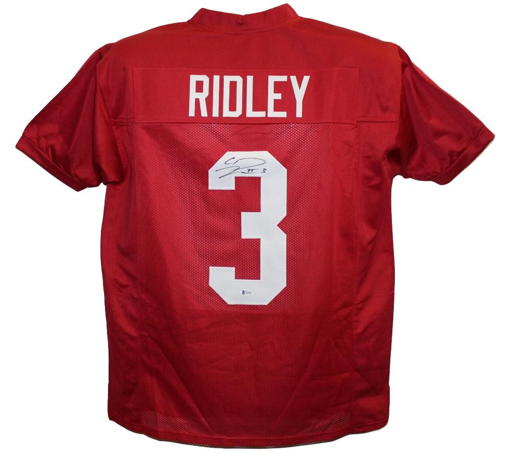 Calvin Ridley Autographed Alabama Crimson Tide Red XL Jersey BAS