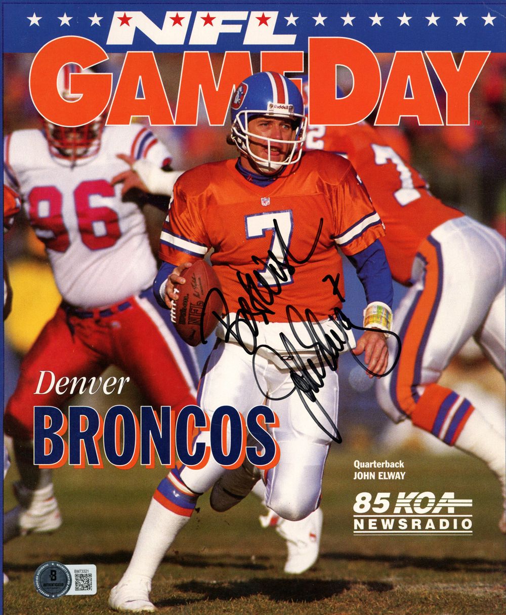 John Elway Signed Denver Broncos 8x10 Photo Best Wishes BAS 45145