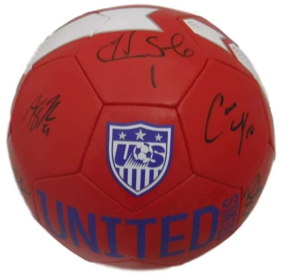 USA Womens Soccer Autographed Nike Soccer Ball (Lloyd, Solo +7) JSA
