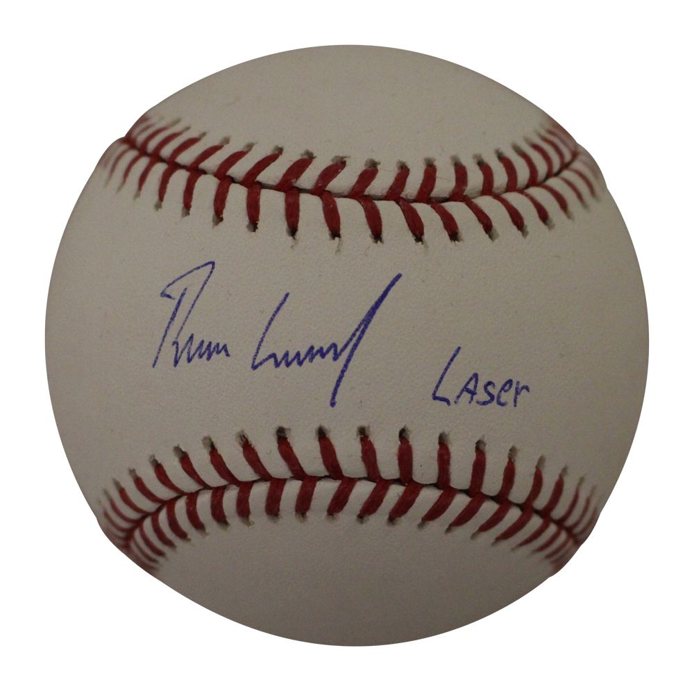 Ramon Laureano Autographed Oakland Athletics OML Baseball Laser BAS
