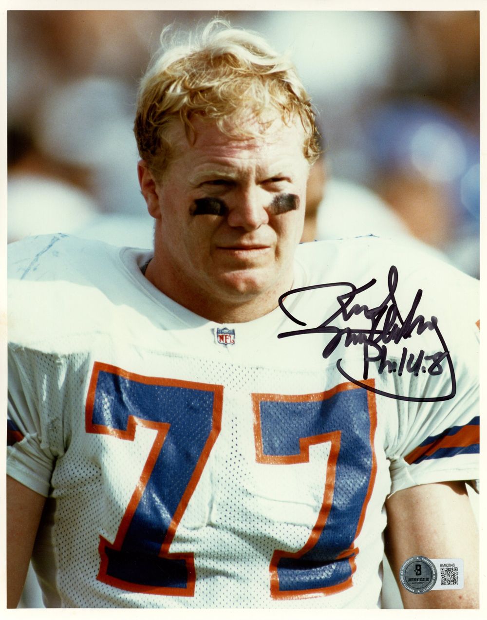 Karl Mecklenburg Autographed Denver Broncos 8x10 Photo Beckett 45209