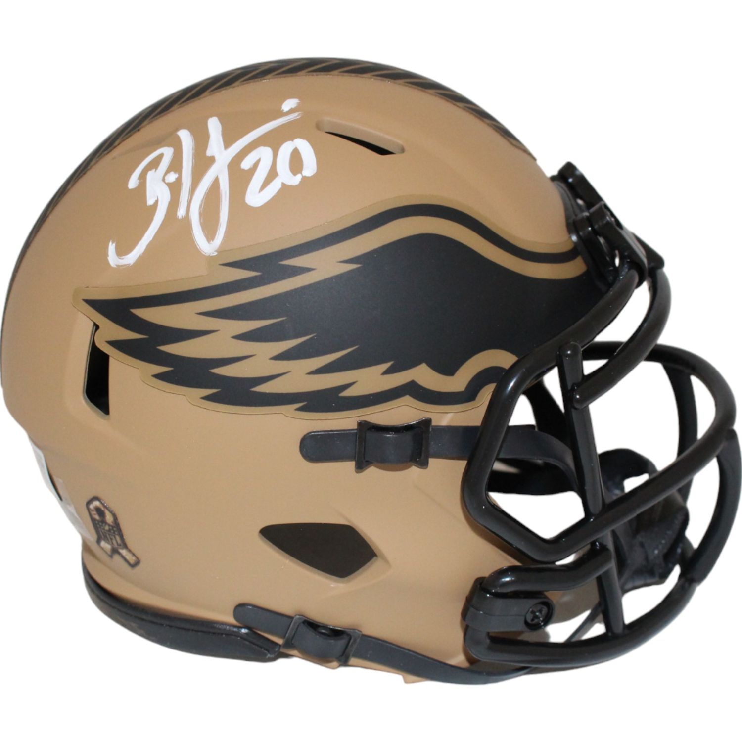 Brian Dawkins Signed Philadelphia  2023 Salute Mini Helmet BAS
