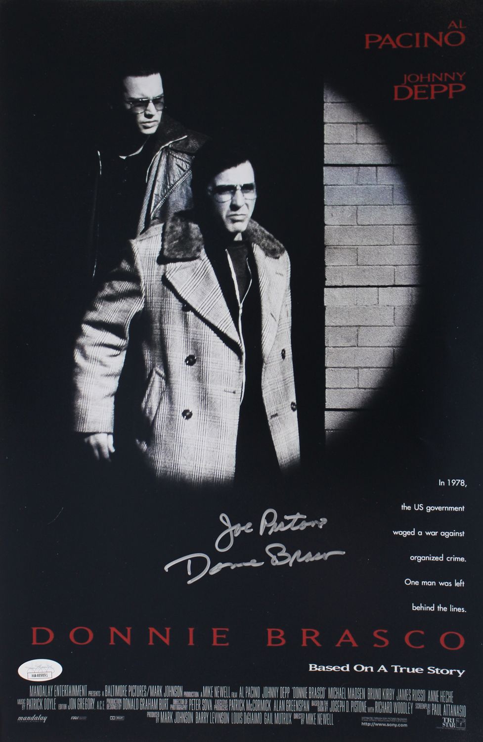 Joe Pistone Autographed/Signed Donnie Brasco 11x17 Photo Beckett
