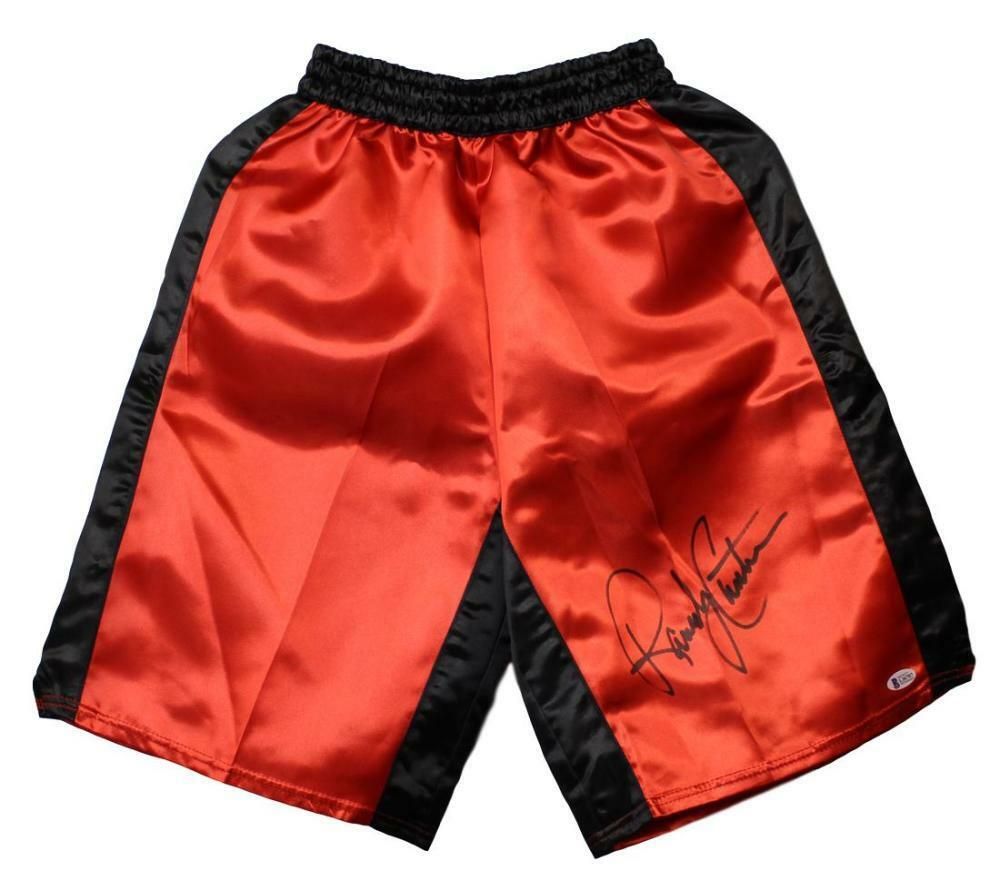 Randy Couture Autographed UFC Red Trunks BAS