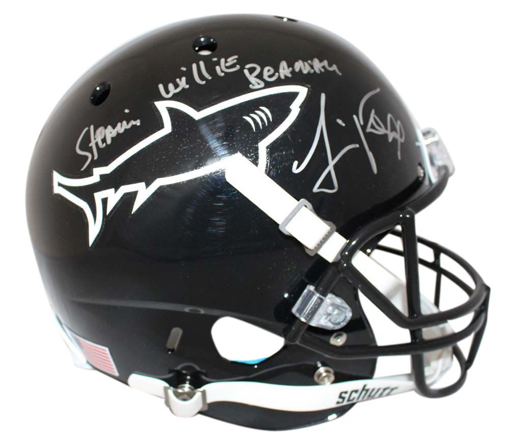 Jamie Foxx Signed Any Given Sunday Sharks Replica Helmet Willie Beamen JSA