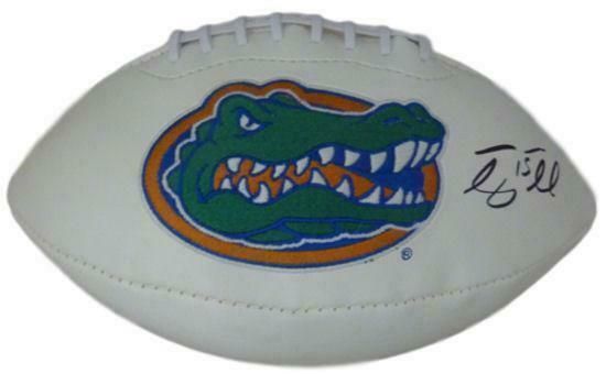 Tim Tebow Autographed Florida Gators white logo Football w/Tebow Holo BAS