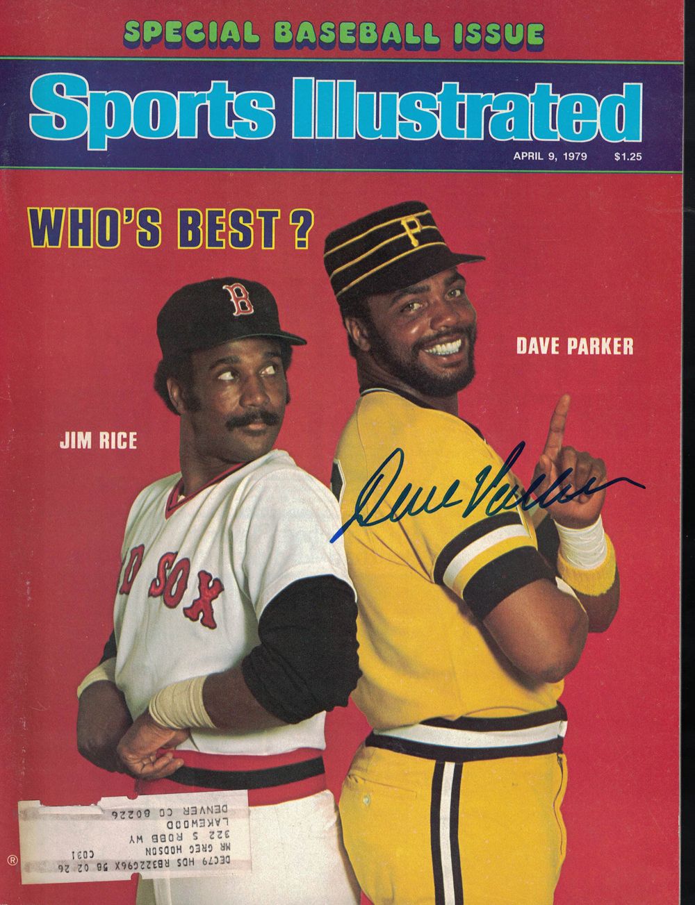 Dave Parker Signed Pittsburgh Pirates Sports Illustrated Mag 4/9/79 BAS