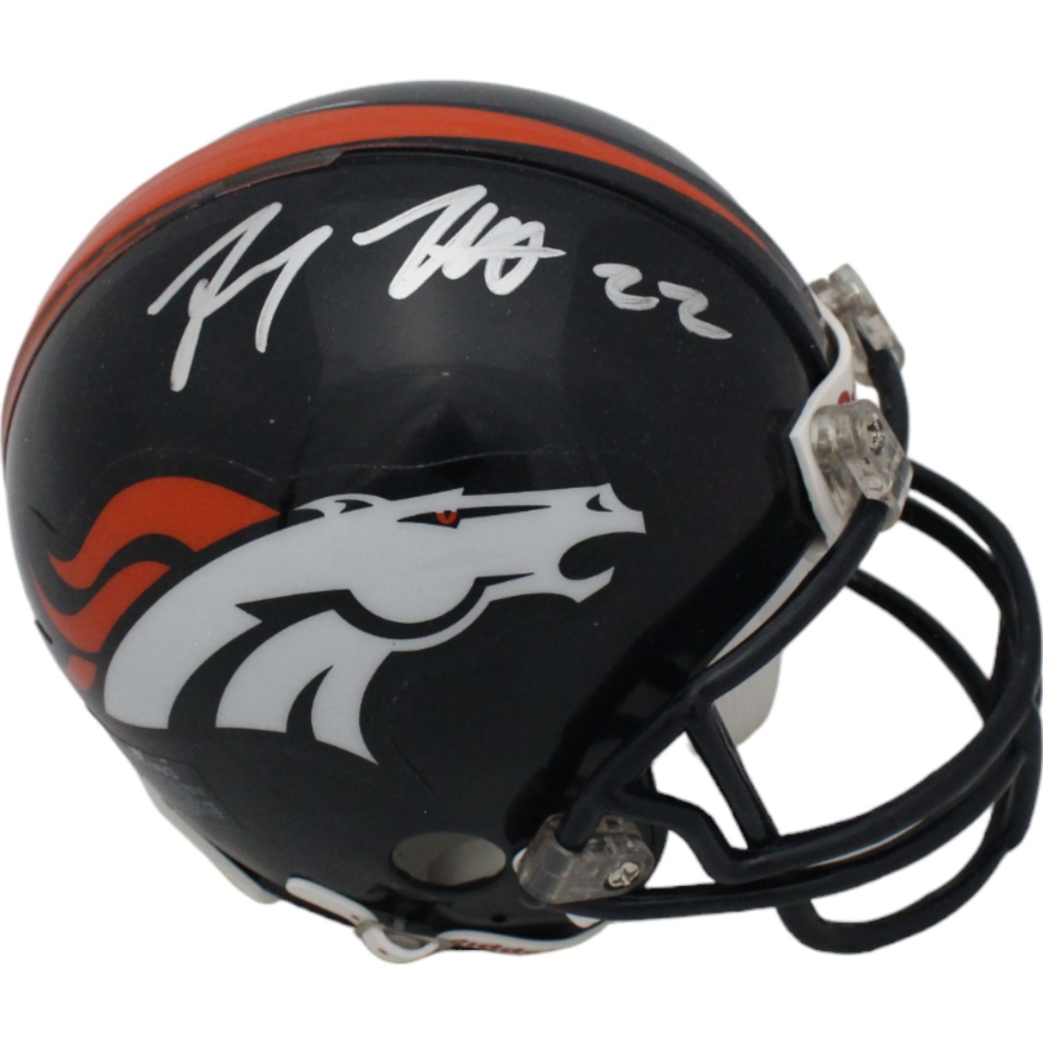 Dominique Foxworth Signed Denver Broncos VSR4 Mini Helmet Beckett 44733