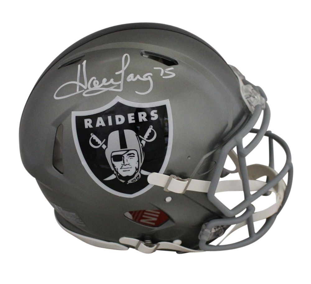 Howie Long Autographed Raiders Authentic Flash Speed Helmet Beckett
