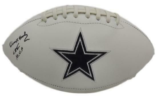 Chuck Howley Autographed Dallas Cowboys White Logo Football SB V MVP JSA