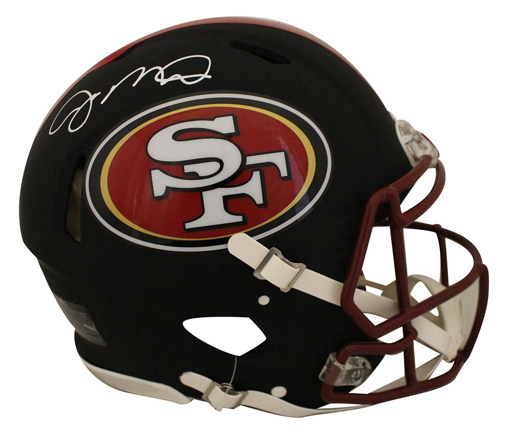 Joe Montana Signed San Francisco 49ers Authentic Flat Black Helmet JSA