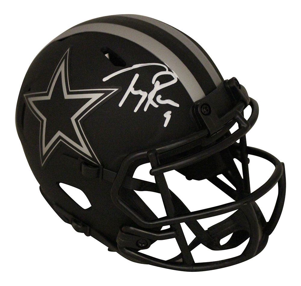 Tony Romo Autographed/Signed Dallas Cowboys Eclipse Mini Helmet BAS