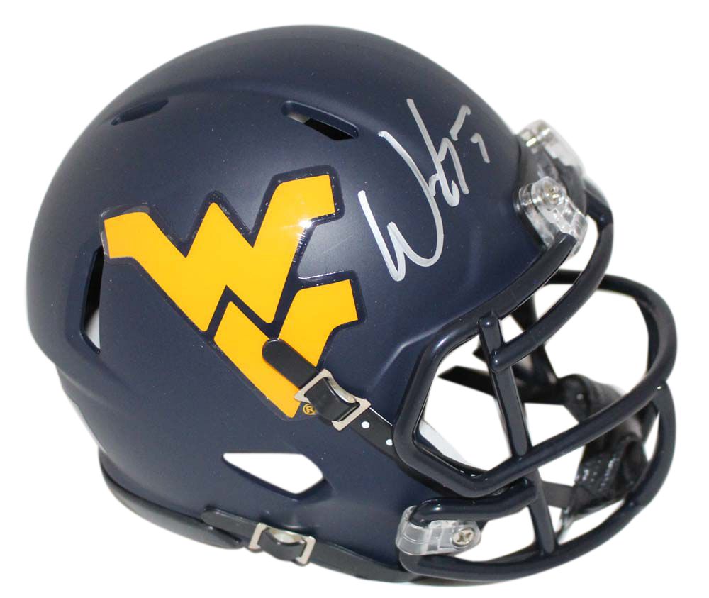 Will Grier Signed West Virginia Mountaineers Speed Mini Helmet BAS