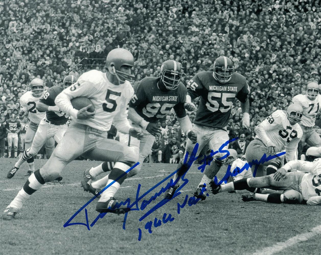 Terry Hanratty Signed Notre Dame Fighting Irish 8x10 Photo 1966 Champs