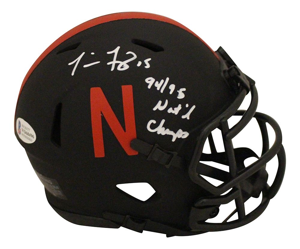 Tommie Frazier Autographed Nebraska Cornhuskers Eclipse Mini Helmet BAS