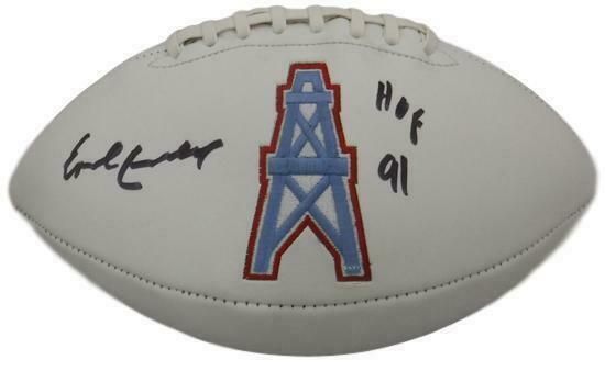 Earl Campbell Autographed Houston Oilers White Panel Football HOF JSA