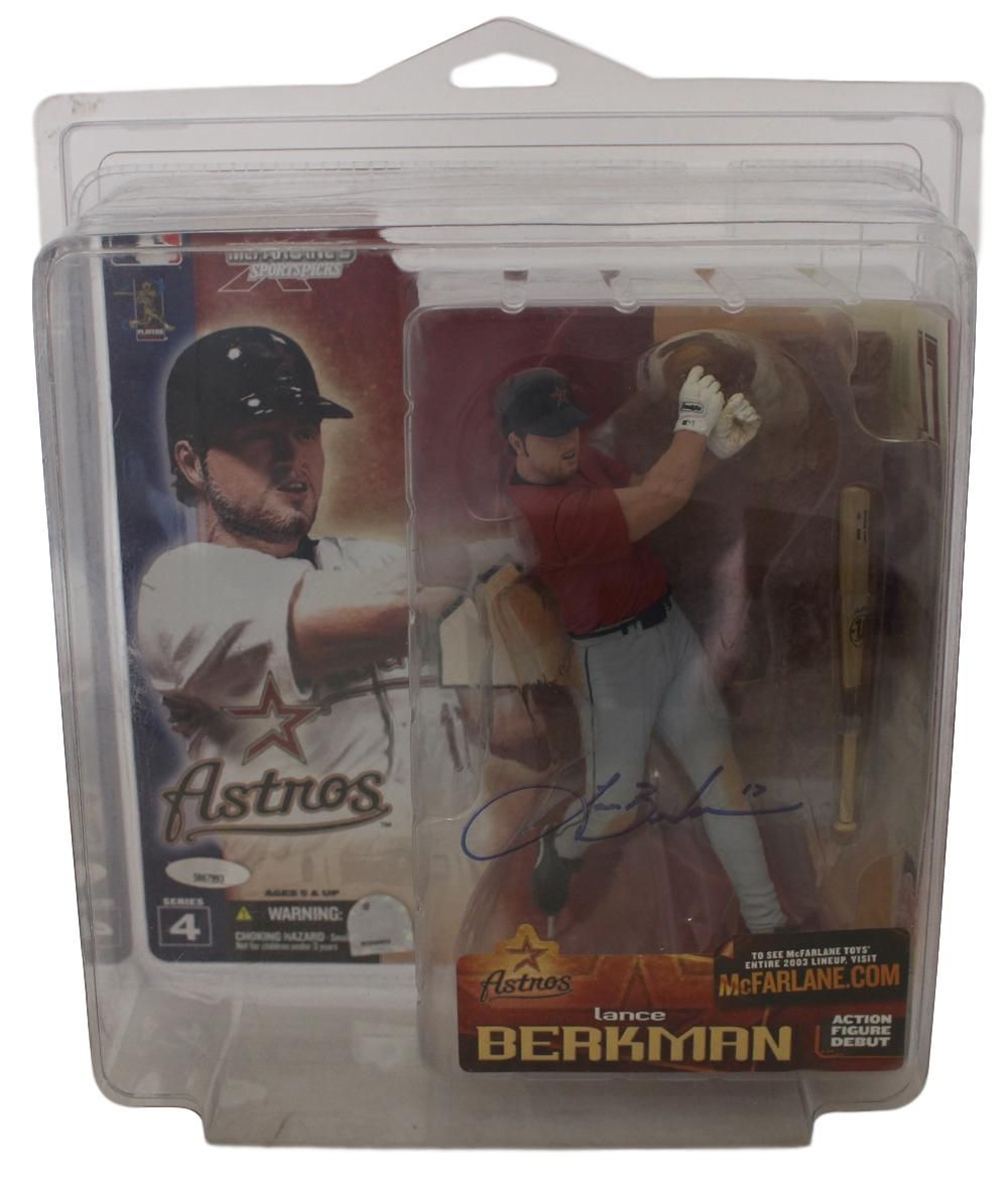 Lance Berkman Autographed Houston Astros McFarlane Chase Figure Tristar