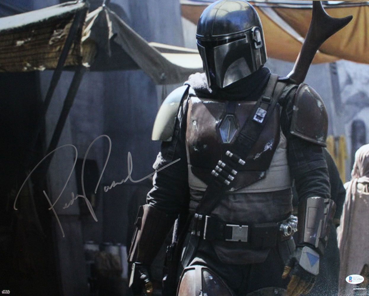 Pedro Pascal Autographed The Mandalorian 16x20 Photo Star Wars BAS PF