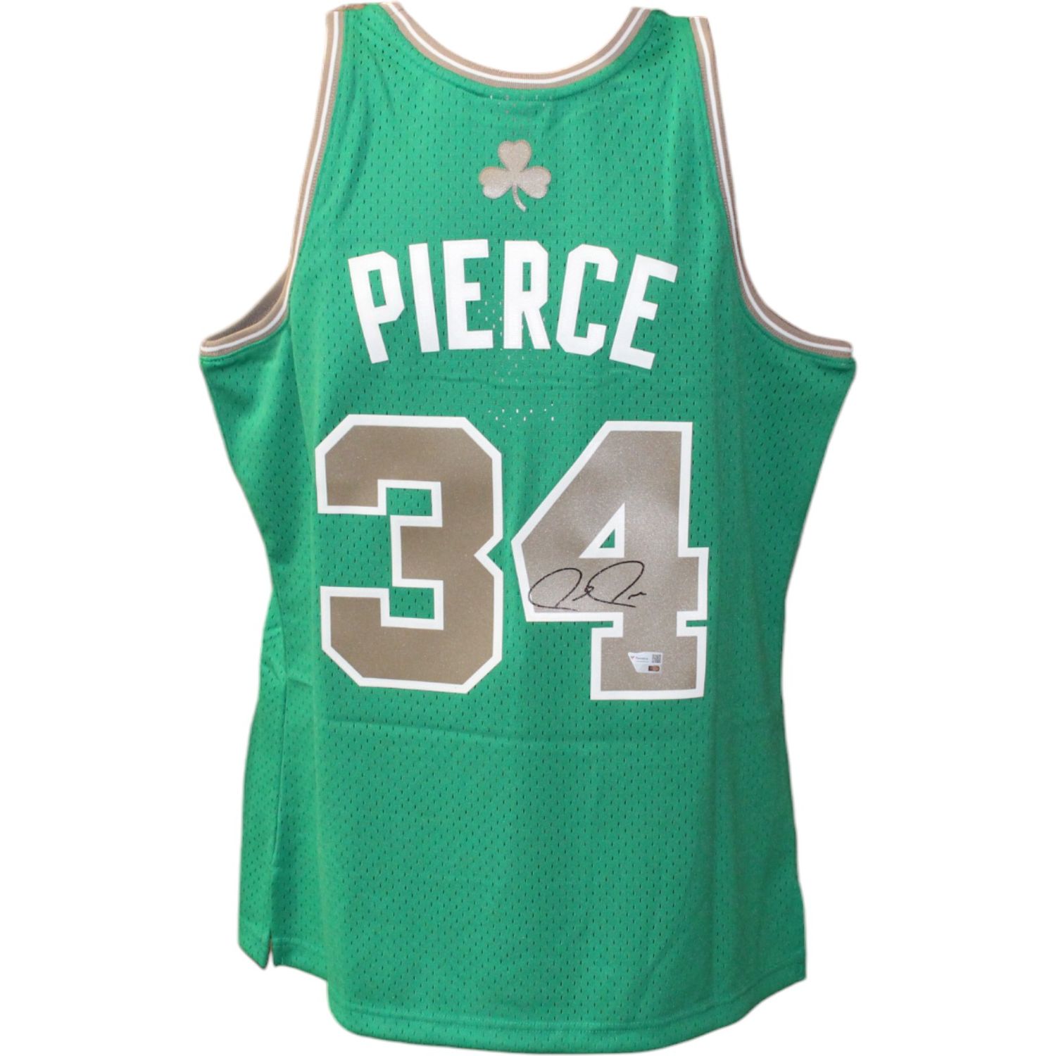Paul Pierce Signed Boston Celtics Green M&amp;N Jersey Swingman FAN