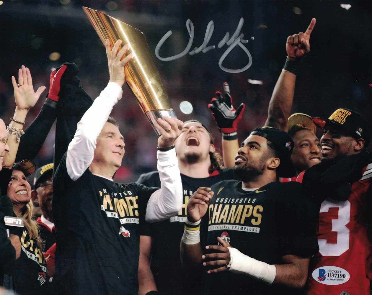 Urban Meyer Autographed/Signed Ohio State Buckeyes 8x10 Photo BAS