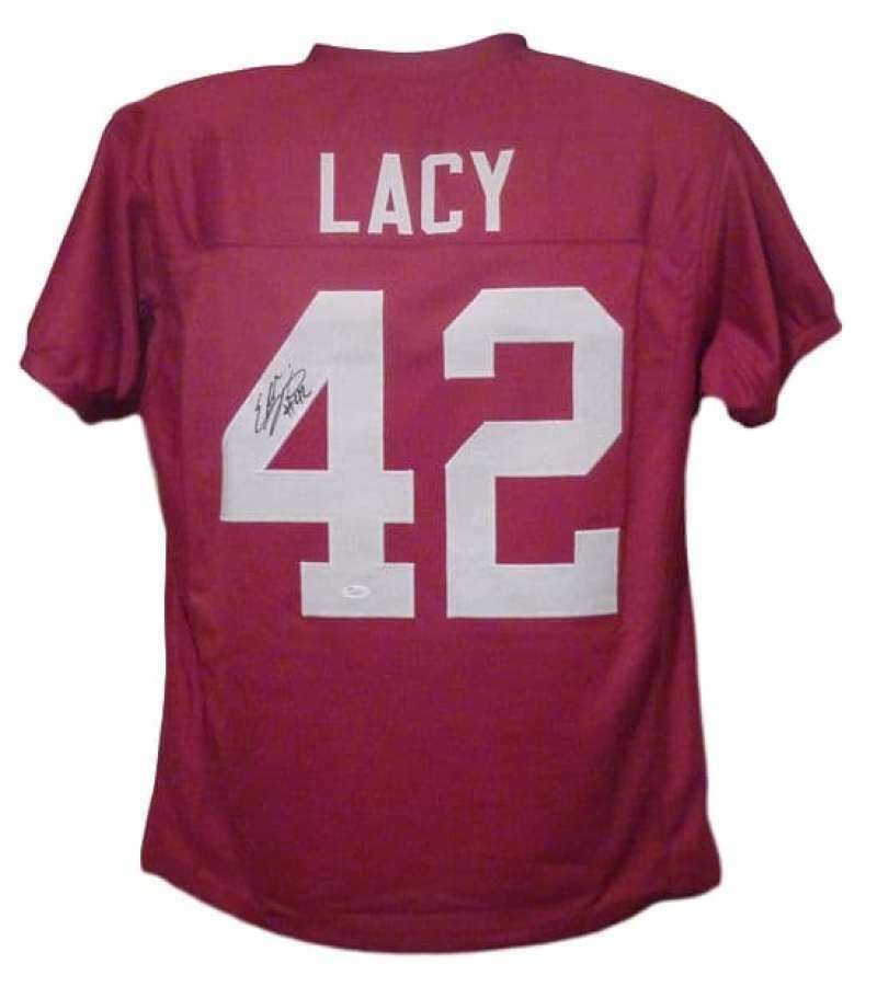 Eddie Lacy Autographed Alabama Crimson Tide Size XL Red Jersey