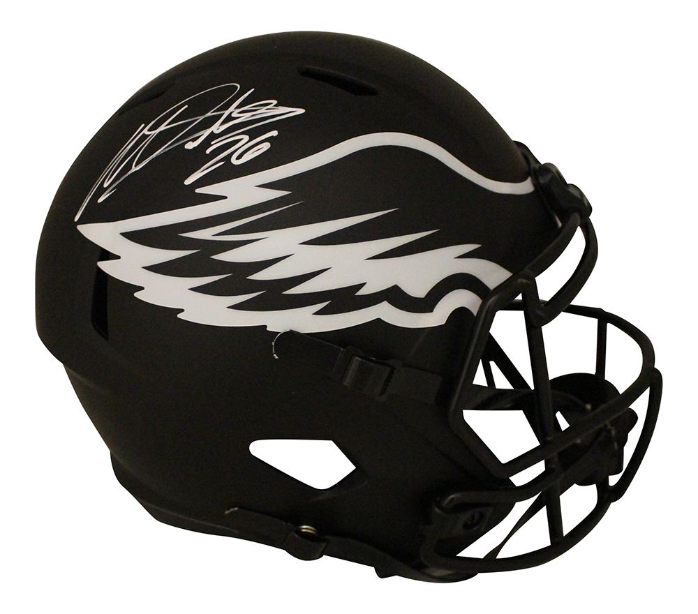 Miles Sanders Signed Philadelphia Eagles F/S Eclipse Speed Helmet JSA