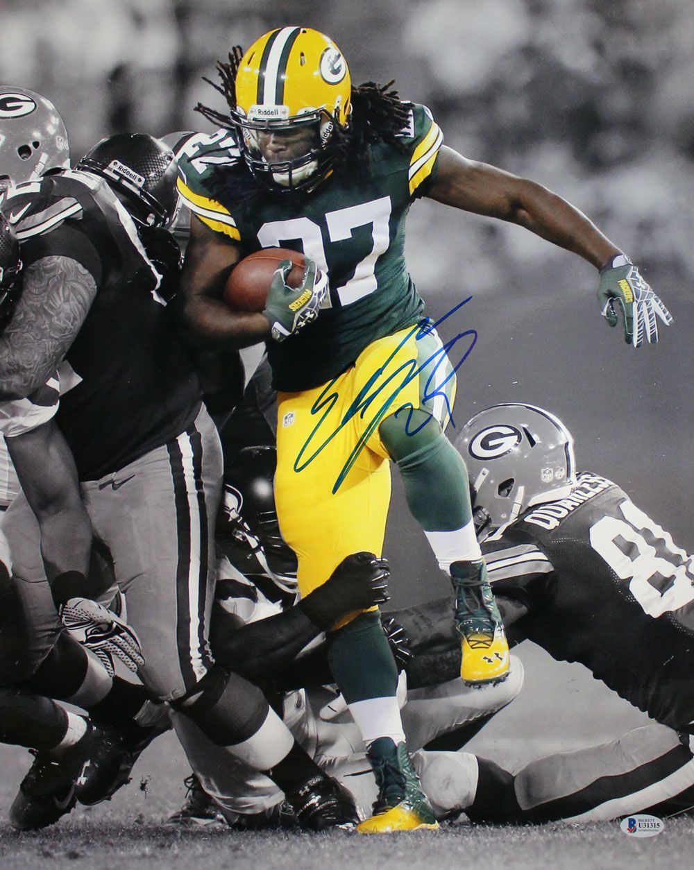 Eddie Lacy Autographed/Signed Green Bay Packers 16x20 Photo BAS