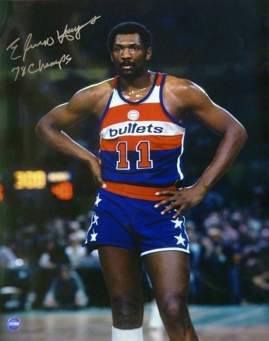 Elvin Hayes Autographed Washington Bullets 16x20 Photo w/78 Champs