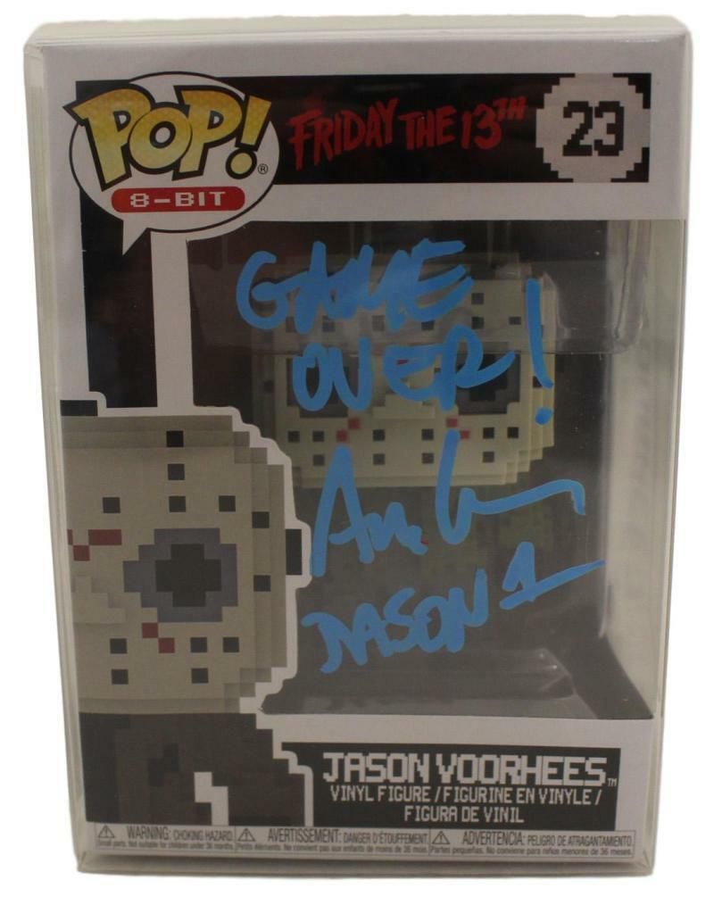Ari Lehman Autographed Friday The 13th Jason Funko Pop 8 Bit Game Over in Blue BAS