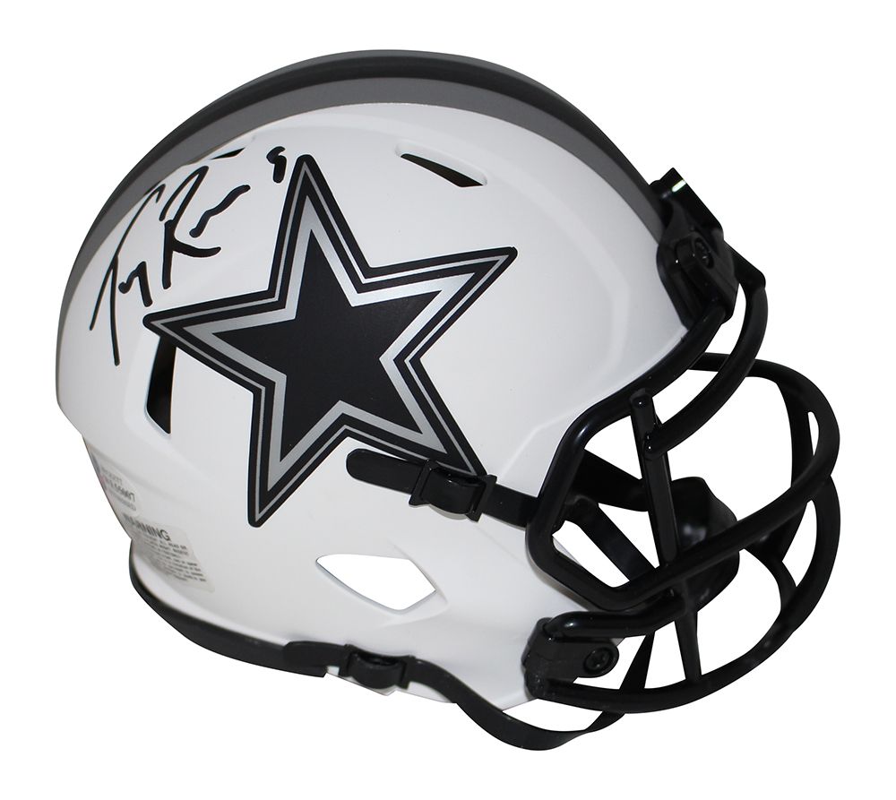 Tony Romo Autographed/Signed Dallas Cowboys Lunar Mini Helmet BAS