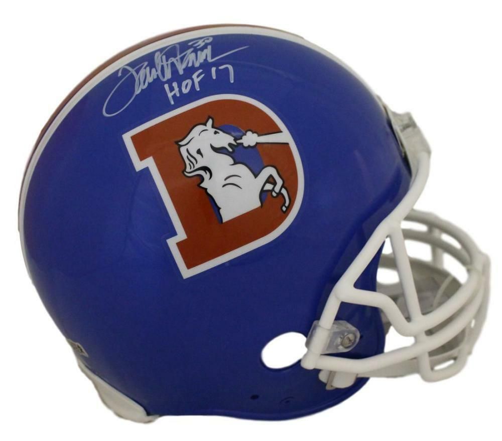 Terrell Davis Autographed Denver Broncos D-Logo Proline Helmet HOF 17 RAD