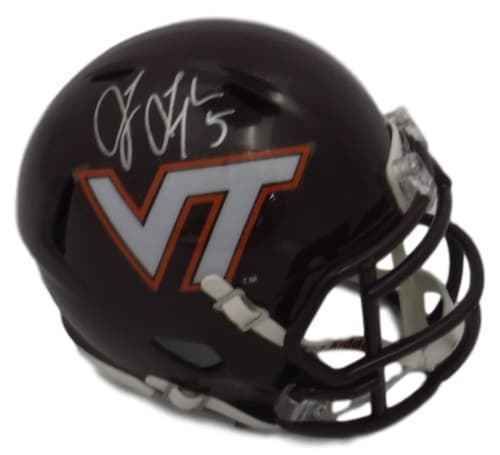 Tyrod Taylor Autographed Virginia Tech Hokies Riddell Speed Mini Helmet JSA
