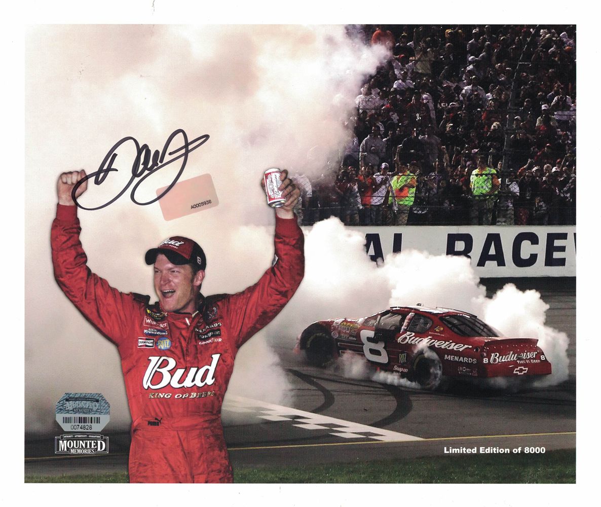 Dale Earnhardt Jr Autographed/Signed Budweiser 8x10 Photo LE/8000 FAN