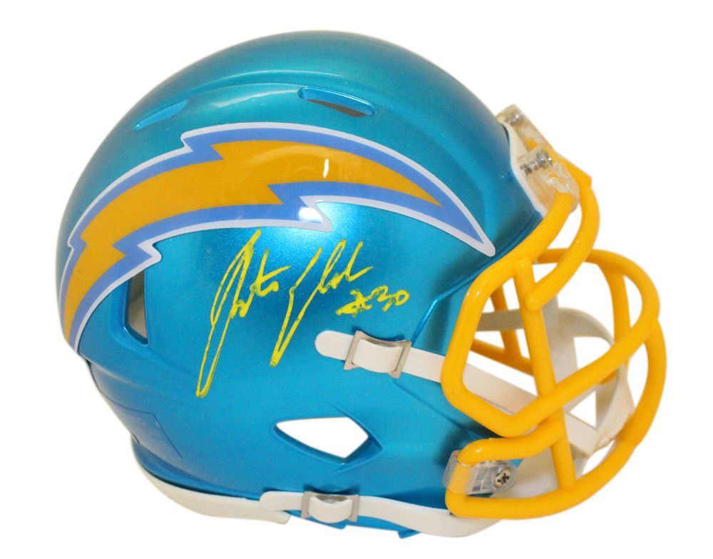 Austin Ekeler Autographed Los Angeles Chargers Flash Mini Helmet PSA